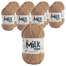 니뜨 밀크얀 뜨개실 50g, 91진베이지, 12개