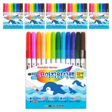 지구화학 이지워시 사인펜 12색, 혼합색상, 6개