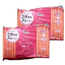 elleair 艾黎艾爾 elis 愛麗思 極致薄衛生棉 護翼型, 日用量少安心(20.5cm), 28片, 2包
