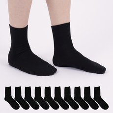 GANASOCKS 男士素色簡約中筒襪 10雙
