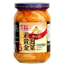 譽方媽媽 素黃金泡菜, 經典香醇滋味, 清甜爽脆, 超級涮嘴的下酒菜, 350g, 1罐