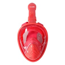 給比達 家庭全罩式浮潛面罩 兒童用, 紅色