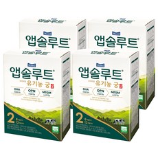 앱솔루트 프리미엄 유기농 궁 분유 2단계 6~12개월 14g, 20개입, 4개