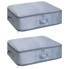 棉被收納壓縮袋 裝10~12斤, 2個, 霧霾藍