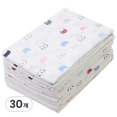베이비베어 헤드캣 천기저귀 사각, 혼합 색상, 30개