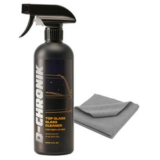 D-CHRONIC 汽車用 Top Glass 清潔劑 500ml + 毛巾 毛巾顏色隨機出貨 洗車用品組, 1套