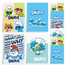 YOUNGART 藍色小精靈封面印花可撕式素描本組 40頁 10入, 混色, 1套