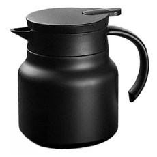 不鏽鋼保溫悶茶壺 316不鏽鋼 泡茶/咖啡, 黑色, 1L, 1個