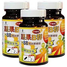 BioBank 大金宏醫 全新B群88種蔬果酵素升級版，含酵母萃取，鳳梨酵素，蔬果精華, 30顆, 3瓶