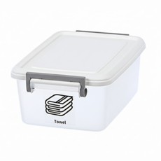 KEYWAY 聯府 每日掀蓋式整理箱 17L, 白色 + 灰色 + 透明, 1個
