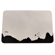 Urtale 雲海峰 珪藻土地墊, 群鳥墨峰 白色 + 黑色, 1個