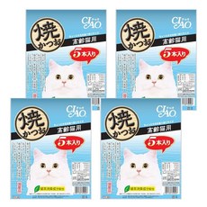 INABA CIAO 啾嚕 宗田鰹燒魚柳條 高齡配方, 海鮮, 5本入, 110g, 4袋