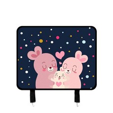 汽車座椅防踢墊 S號, 04 RABBIT FAMILY, 2入