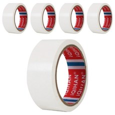 다다 고점도 강력 면 테이프 30mm x 20m, 흰색, 5개