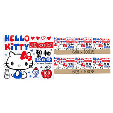 塑軸棉花棒 Hello Kitty, 100支, 12包