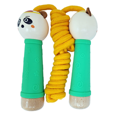 mideer 兒童防滑安全跳繩, 熊貓 綠色 + 黃色, 1個