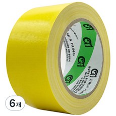 Shin Hung 新興 棉質膠帶 48mm x 25M 黃色, 6個