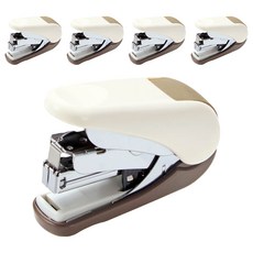 플러스 플랫 카루히트 스테이플러 10호침, 화이트(ST-010VNH), 5개