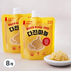엔젤식품 짜서쓰는 다진마늘, 180g, 8개