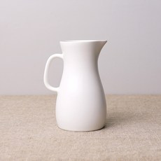 BOWLBOWL 復古系列把手水壺, 牛奶白, 800ml, 1個