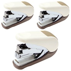 PLUS 普樂士 平釘釘書機 Karu-Hit 10號針 ST-010VNH, 白色, 3個