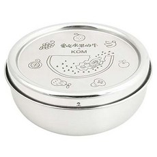 KOM 童書聯名 316不鏽鋼兒童隔熱餐碗 附匙 Set, 嚴選不鏽鋼材質, 上蓋可當菜盤, 水果牛, 隔熱碗 + 湯匙, 1組