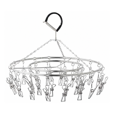 SHCJ 生活采家 304不鏽鋼室外30夾曬衣架 直徑34cm 台灣製 重量696g, 銀色