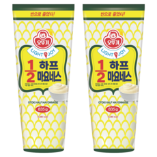 오뚜기 LIGHT & JOY 1/2 하프 마요네스, 835g, 2개