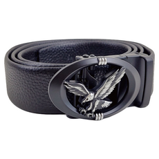 頭層牛皮合金自動釦皮帶 LL150 精緻自動釦款 復古簡約風格 個性老鷹釦頭