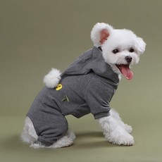 petit dog Fruito刷毛連身衣, 灰色