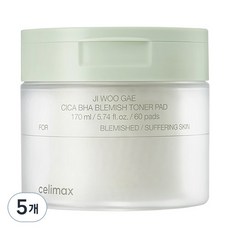 셀리맥스 지우개 시카 바하 블레미쉬 토너 패드 170ml, 60개입, 5개