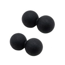 스포홀릭 땅콩 TPE 더블 마사지볼, 블랙, 2개