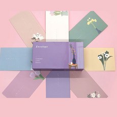 Pinkfoot Flomance橫式信封 8款 各12入, 紫色(箱子), 2組