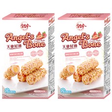Angel's Bone 天使好棒 草莓巧克力杏仁捲, 香脆可口, 甜鹹適中, 80g, 2盒