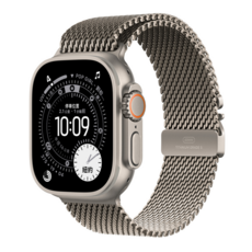 Apple 2025 Apple Watch Ultra3 鈦金屬, 原色 + M原色鈦金屬米蘭式錶環, GPS + 行動網路, 49mm
