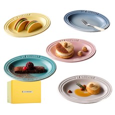 LE CREUSET 粉彩迷你橢圓盤組, 1組, 單品5色, 混色