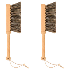 REDECKER 木柄桌用刷 20cm (兒童木刷) 天然木/馬毛, 2支, 木色 + 黑色