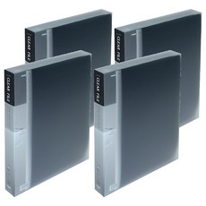 ECO Chungwoon PP彩色半透明資料夾 A4 80頁, 4本, 黑色