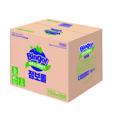 빙고 천연펄프 2겹 점보롤 150m, 16개입, 1개