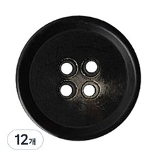 Button King 東大門鈕扣王 高級霧面外套開襟衫鈕扣 28mm, 黑嗓音, 12個