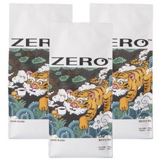 헬로모닝 제로 다크 블렌드 원두, 홀빈(분쇄안함), 500g, 3개