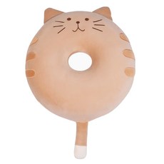 西格傢飾 喵喵甜甜圈美臀坐墊 記憶棉, 40 x 40 x 7cm, 胖橘喵, 1個