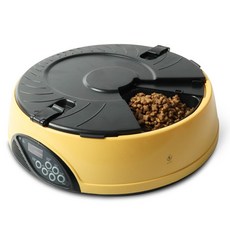 DING DONG PET 6 件套生動的寵物自動餵食器, 黃色的