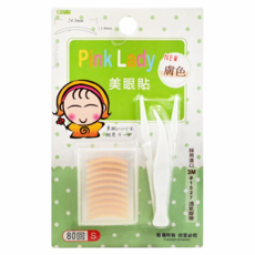 台灣 COSMOS Pink Lady 美眼貼 S 80枚入, 膚色, 1盒