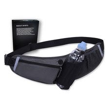 BAEGOT International 健身 跑步 登山 水瓶收納 腰包, 黑色