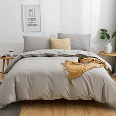 台灣製 舒柔棉床包枕套組, 床包 + 枕套 2個, Queen Size, 銀灰色