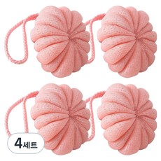리예 버블 샤워볼, 4세트, 4개입, 핑크