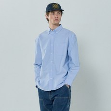 BASIC HOUSE 男女通用牛津布半寬鬆版型長袖襯衫 LZWS0101