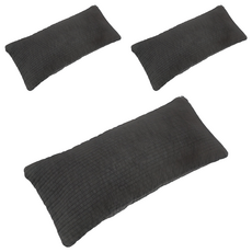 베고자니 순면 줄누빔 메밀 베개, 워시드 그레이, 3개