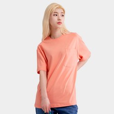 엘런아시 20수 무지 포켓 오버핏 반팔 티셔츠